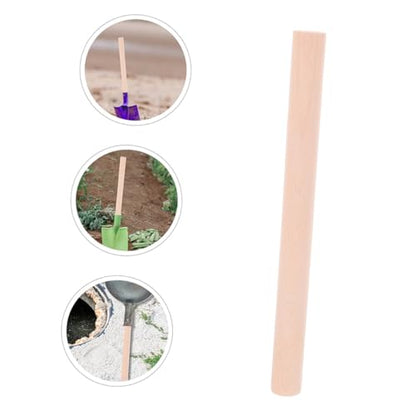 Luxshiny 3pcs Wooden Scoop Handles for Livestock Feeding and Sludge Cleaning, 30cm Long Anti-Skid Hammer Wood Handles for Agricultural and Livestock Tool Replacement