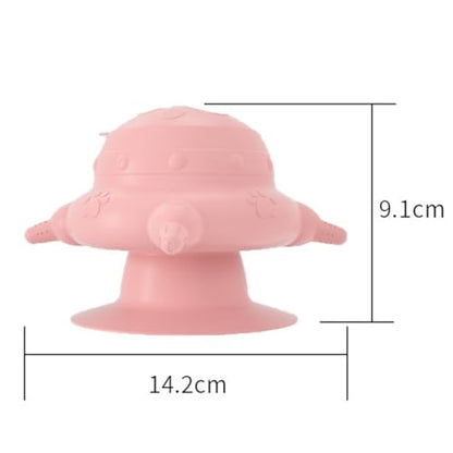 Puppy Nursing Bottles Soft Silicone Biomimetic Milk Feeders Bowl with 4 Nipples for Small Animal Kittens Ferret Guinea Pig Squirrel (Grey) - color: Grey