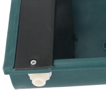 Drfeify Livestock Water Bowl, ABS Large Capacity Water Trough for Cattle, Sheep, and Horses, with Drainage Hole (Dark Green)