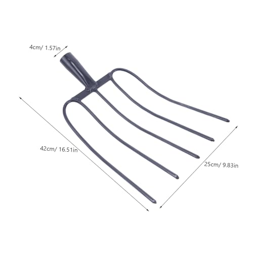 Outanaya Handheld Manure Fork Heavy Duty Agricultural Tool for Efficient Farm Use Prong Design for Maintenance and Clearing Versatile Farm Grass Fork