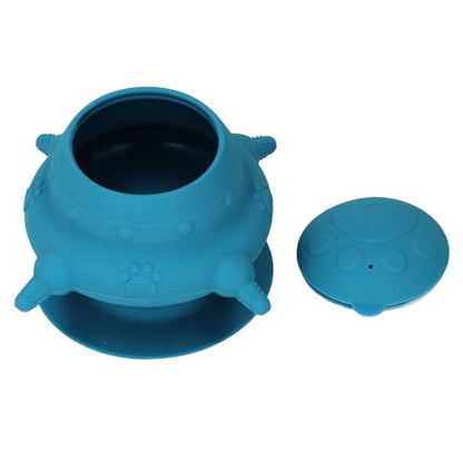 Silicone Puppy Milk Feeder 4 Nipples Small Puppy Nursing Station, Puppy Bottles Simulates Mother's Milk, Feeding Multiple Young Animals, Suitable for Pet Owners - color: Navy Blue