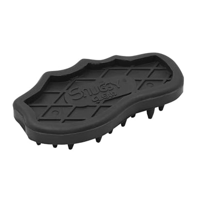 Grewal Equestrian Snuggy Clean Large Teeth Rubber Groomer Curry (Black) - color: Black