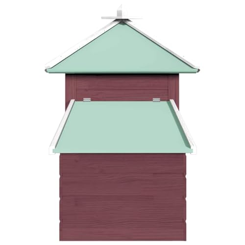 75" Firwood Chicken Coop with Nesting Box & Run, Weather-Resistant Mocha, Tilting Roof, Raised for Yard - color: Brown-A