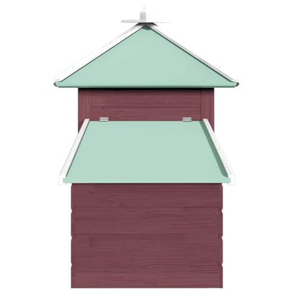 75" Firwood Chicken Coop with Nesting Box & Run, Weather-Resistant Mocha, Tilting Roof, Raised for Yard - color: Brown-A