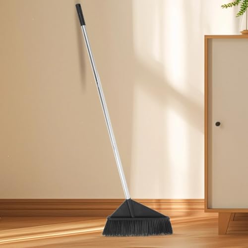 Heavy-Duty Long Handle Stiff Bristle Broom - Indoor/Outdoor Floor Sweeper for Tough Cleaning Tasks