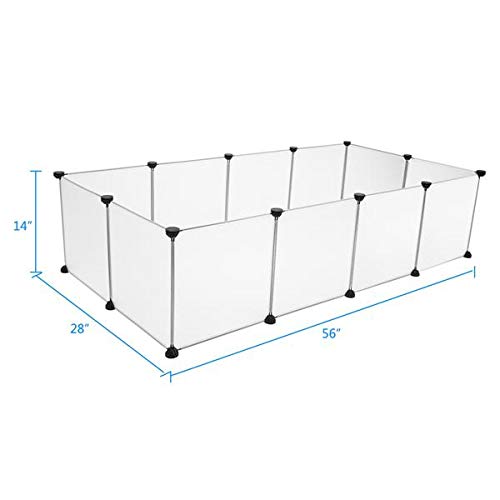 Pet Playpen Portable Large Plastic Yard Fence – DIY Small Animal Kennel with Modular Panels, Indoor/Outdoor Puppy Crate Tent for Rabbits, Guinea Pigs, Hedgehogs – Easy Assembly