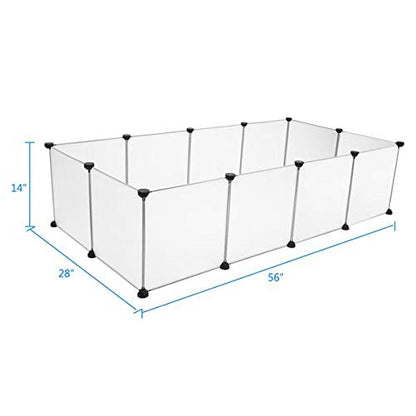 Pet Playpen Portable Large Plastic Yard Fence – DIY Small Animal Kennel with Modular Panels, Indoor/Outdoor Puppy Crate Tent for Rabbits, Guinea Pigs, Hedgehogs – Easy Assembly