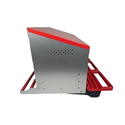 Hen's Choice™ - Reverse Roll Out Chicken Nest Box | Reversible Roll Away Nest Box | 3 Hole (Red)