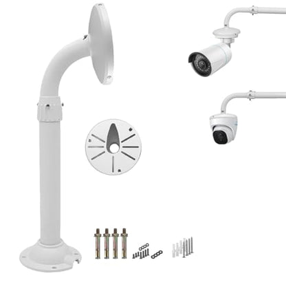 WiTi Security Camera Mount Bracket 6 inch Base,15.7inch-23.6 inch Extendable J-Pole Compatible with Reolink Amcrest IP Cameras, Solid Metal Mounting Bracket for Camera System Outdoor and Indoor