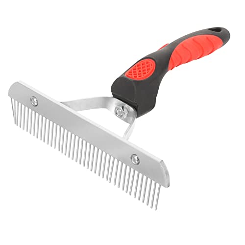 Milisten Horse Grooming Rake with Rubber Handle Durable Teeth Easy to Clean Shed Hair and Mud Removal Ergonomic Non Slip Design for Comfortable Horse Hair Care