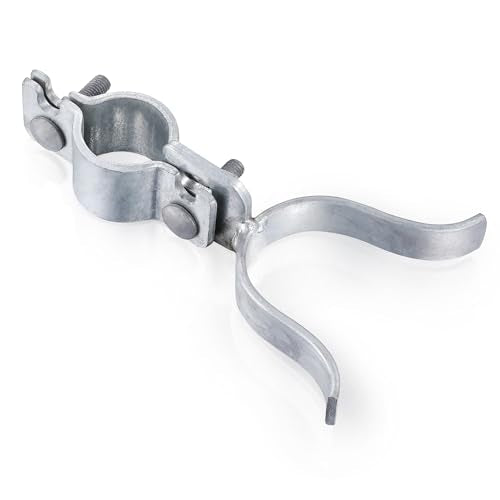 1-3/8" x 1-5/8"Chain Link Fence Fork Latch, KINNAN Gate Fork Latch with Padlock Hole, Galvanized Fence Latch Lock to Gate Post,Bolts & Nuts Included - size: 1-3/8" X 1-5/8"
