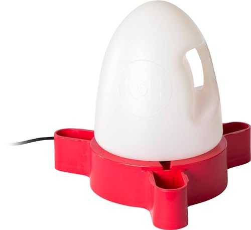 K&H Pet Products Thermo-Duck Waterer 2.5gal. (Heated) Red - MET Safety Listed - 60 Watts - No Splash No Mess No Mud Design