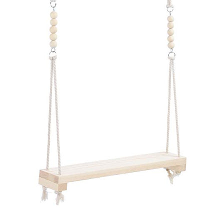 Chicken Swing Wooden, Pet Large Pinevood Stand Bar Hanging Toys Climbing Swings Safety Toy Chewing Biting Playing Ladder Ing for Hens Medium Bird