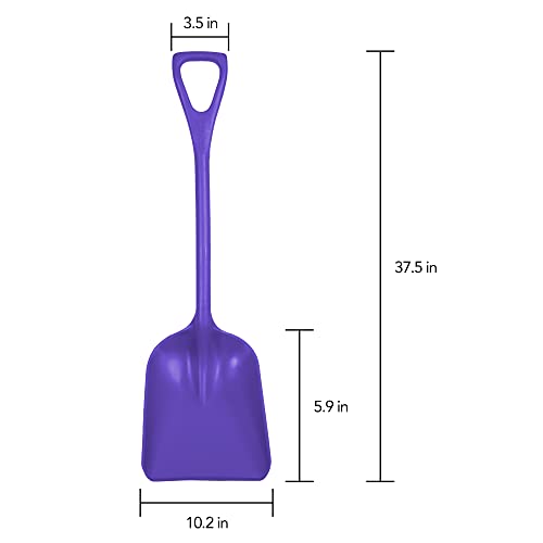 Remco Hygienic Square Point Shovel, Polypropylene Blade, 23 1/2 in L, Purple 69818-1 Each - color: Purple, size: 10 inch Blade