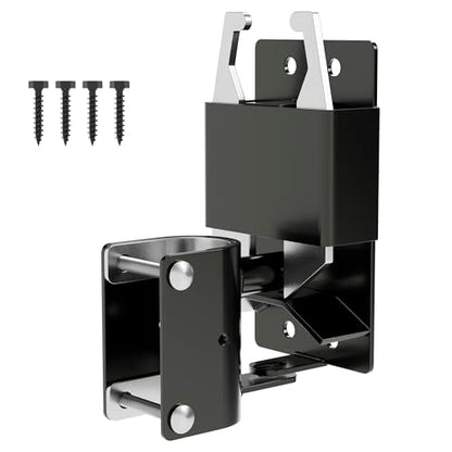 2 Way Gate Latch, Heavy Duty Two Way Farm Gate Latch, Black Anti-Sag Fence Gate Latch, Lockable Gravity Latch Gate Hardware for Fences, Metal Gates, Farm, Horse Corrals, Ranches, 1 Pack