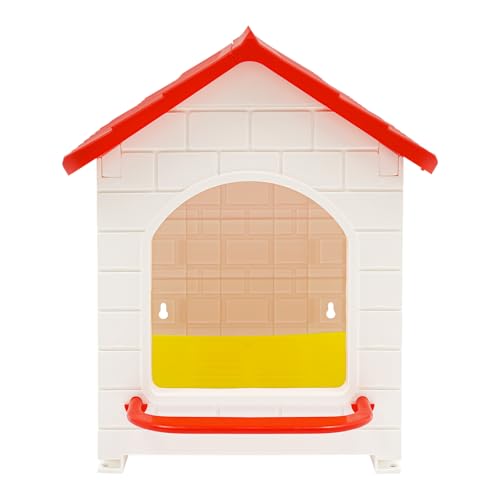 3 Pieces Chicken Nesting Boxes, Wall Mounted/Freestanding Laying Boxes for Hens Plastic Nesting Box for Chicken Coop, Small Farm, 15.1" L x 12" W x 17.3" H, Red