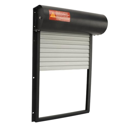 Solar Powered Automatic Chicken Coop Door Opener, Metal Construction, Black, Timer Control