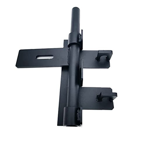 Heavy Duty 3/4″ Slide Bolt Weld-On Steel Gate Latch – Powder-Coated Black Finish, Large Security Slide Bolt for Metal Gates & Doors