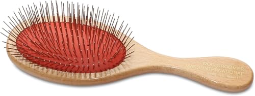 Mars Coat King Professional Grooming Brush for Dog and Cats. (9", 1" stainless steel Pins) - color: 1 " stainless steel Pins, size: 9"