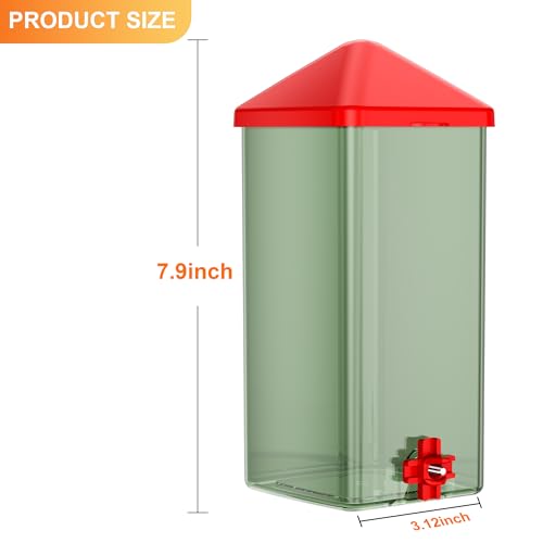 ZenxyHoC Baby Chick Waterer 0.26 Gal with Versatile- and Horizontal Nipple Drinker - color: Green, size: 0.26 Gal