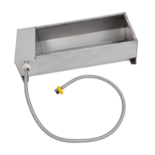 Automatic Water Trough, 19.69 x 8.27 Inch Stainless Steel Livestock Drinking Bowl, Large Capacity Self Filling Feeder for Chickens Ducks Cows Sheep