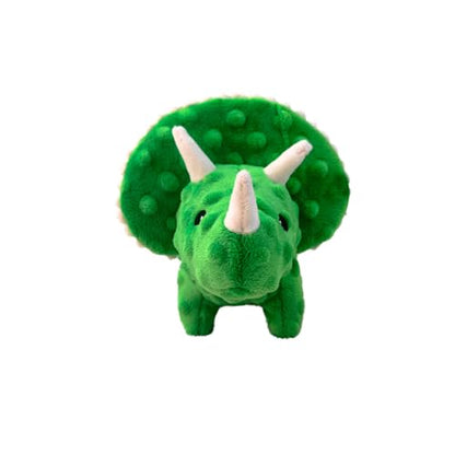 Squeaky Dog Toys Plush Dog Toy with Crinkle Paper Stuffed Durable Dog Chew Toys for Small Middle and Large Dogs Triceratops Green - color: Triceratops Green