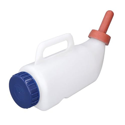 Calf Nursing Feeding Bottle, 2L Large Capacity Spill Proof Milk Feeder with Soft Silicone Nipple for Cattle Sheep