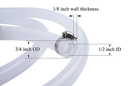 3/8" ID Silicone Tubing, Food Grade 3/8" ID x 5/8" OD 10 Feet Length Pure Silicone Hoses High Temp for Home Brewing Winemaking - size: 3/8" ID x 5/8" OD-10FT