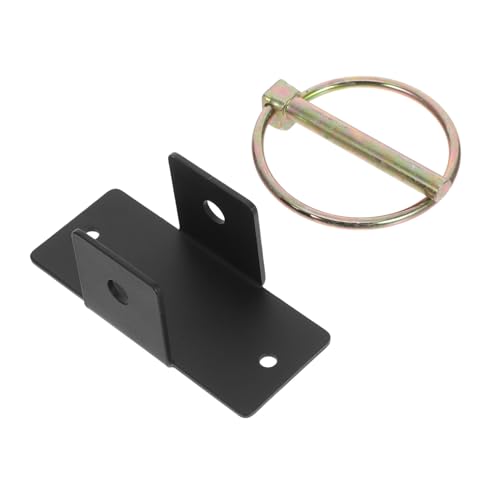 Mikikit Heavy Duty Steel Bucket Hanger for Livestock Feeding, Prevents Accidental Bucket Falls, for Barns and Horse Stalls, Black