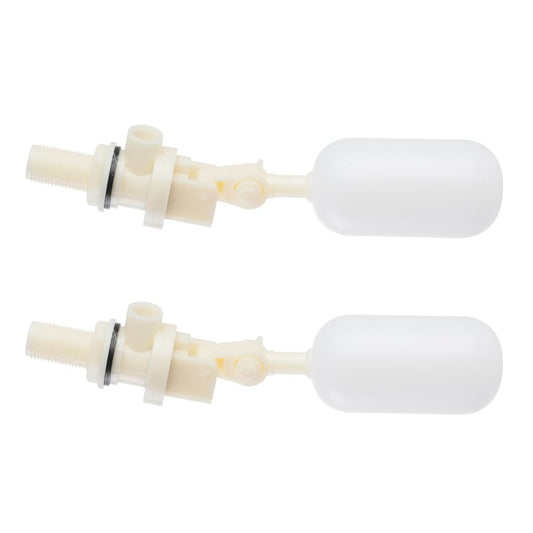 Float Ball Valve 2 Pack,1/2 Inch Water Float Valve with Adjustable Arm Filter for Livestock Water Trough,Water Tank,Pool,Pond,Fountain,Automatic Waterer Bowl Dog Horse