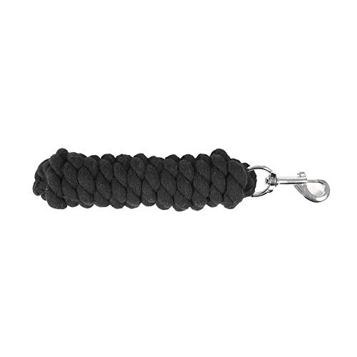 HORZE Basic Cotton 7' Horse Lead Rope - Black - One Size - color: Black