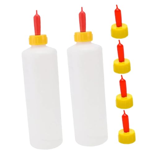 Alasum 2sets Goat Supplies Livestock Milk Feeding Bottles Calf Lamb Nursing Dispenser Easy to Clean Store