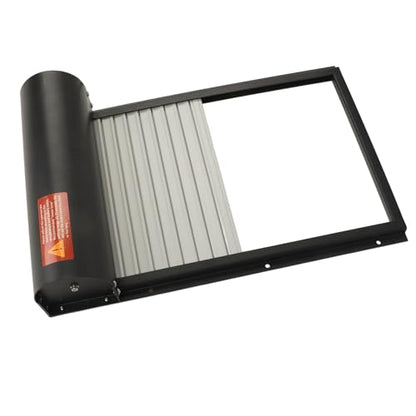 Automatic Chicken Coop Door, Solar Powered Chicken Door Opener with Timer LED Display for Duck Goose Poultry Safety (Black) - color: Black