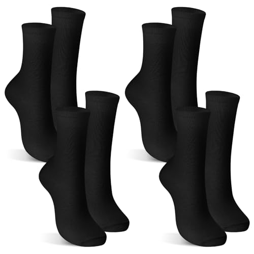 Cuffbow 4 Pairs Mens Sock Liners for Hiking Camping Ultra-lightweight Sweat Absorption Mid Calf Boot Socks for Adult - color: Black, size: Small