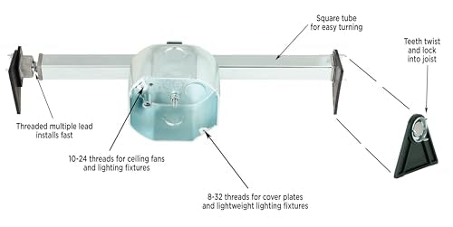 Westinghouse Saf-T-Brace, 3 Teeth, Twist and Lock - size: Box Depth: 2.125 Inches