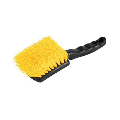 Restaurantware-Clean Tek Professional 10.24 Inch Utility Brush, 1 Heavy-Duty Scrub Brush - Plastic Bristles, Ergonomic Handle, Black Plastic Cleaning Scrub, Ideal for Indoor and Outdoor Cleaning - size: 10 1/4"