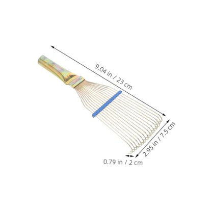 HANABASS 2pcs Livestock Rake Ergonomic Dematting Tool for Sheep Cattle Grooming Durable Steel Teeth Brush for Shearing and Cleaning