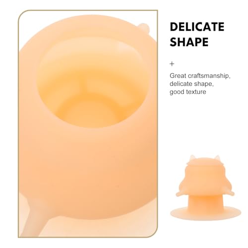 Pet Feeder Bowl with Nursing Nipple - Silicone Kitten Milk Feeder for Puppies and Small Animals - Puppy Milk Feeding Station for Animal Lovers - color: Beige