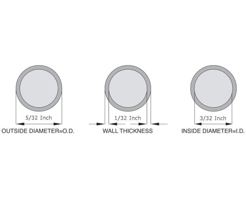 OCS Parts Silicone Tubing | 3/32" ID x 5/32" OD | 10 Feet | Multipurpose Silicone Tubing High Temperature, Food Grade Silicone Hose Tubing for Brewing, Food, Fluid, and Gas Transfer - size: 3/32" ID x 5/32" OD, style: 10 Feet