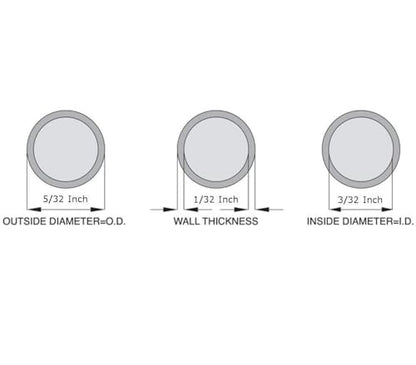 OCS Parts Silicone Tubing | 3/32" ID x 5/32" OD | 10 Feet | Multipurpose Silicone Tubing High Temperature, Food Grade Silicone Hose Tubing for Brewing, Food, Fluid, and Gas Transfer - size: 3/32" ID x 5/32" OD, style: 10 Feet