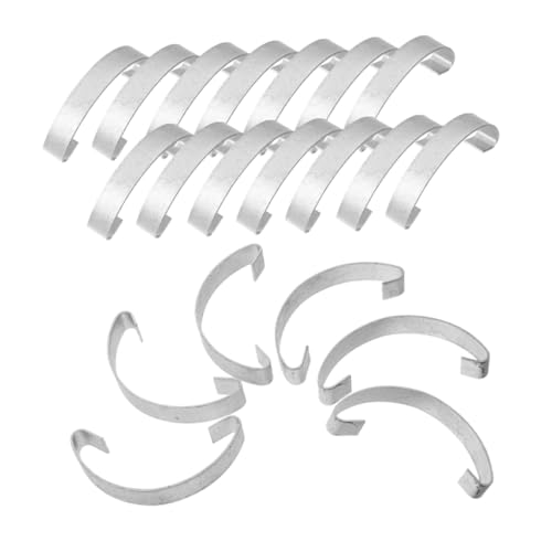 VANZACK 20pcs Steel Hooks for Chicken Cage Doors Spring Clips for Poultry Easy to Install Metal Fasteners for Bird Cages