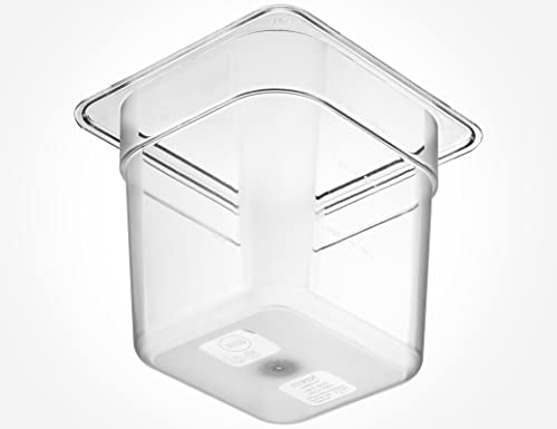 CURTA 6-Pack 1/6 Size 6" Deep NSF Polycarbonate Food Pans | Dishwasher & Freezer Safe Clear Container for Prep Tables, Buffet, Salad Bar, Commercial & Home Kitchen - color: 1/6 Size, size: 6" Deep