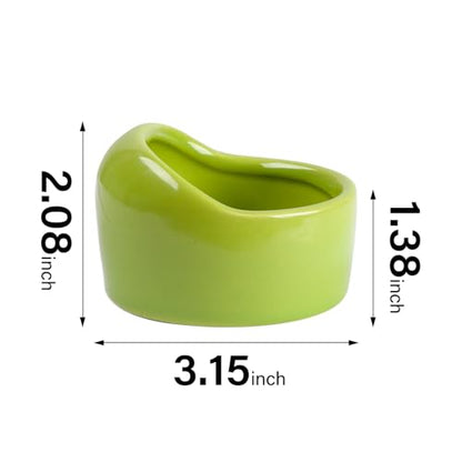 3 Pack Ceramic Hamster Food Bowl, Splash-Proof, Tip-Proof, Chew-Resistant, Easy to Clean Small Animal Bowl for Hamster/Guinea Pig/Chinchilla/Hedgehog, 1 Pink + 1 Blue + 1 Green - color: Pink + Blue + Green