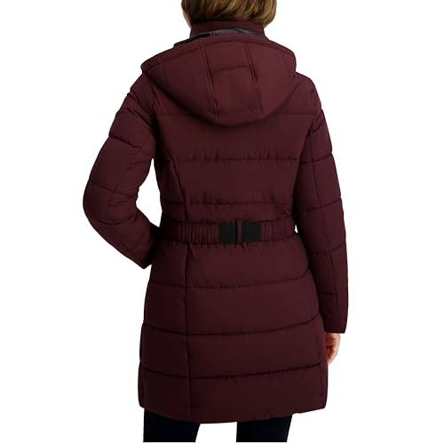 Nautica Women's Maxi Puffer - color: Chianti, size: Small