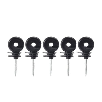 Electric Fencing Ring Insulators Electric Fence Insulators Self Tapping Nails Wood Post Temperature Resistant Screw-in Insulator for Farm(5PCS) - size: 5PCS