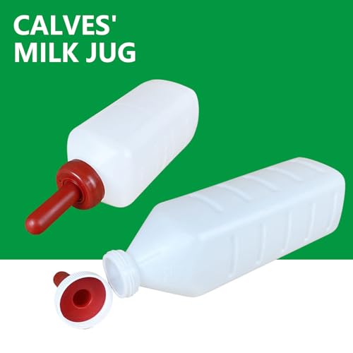 Nipple Calf Feeding Bottle with Large Capacity and Comfort Handle for Farm Animal Livestock Nursing Use Long Nipple Livestock Bottle - color: Vertical 4 liter int