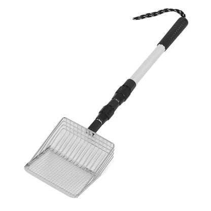 RiToEasysports Garbage Shovel, Anti Stick Metal Long Handle Chicken Coop Cleaner for Farmers Pet Owners and Backyard Cleanup