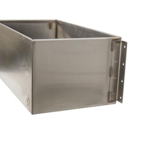 Heavy-Duty Stainless Steel Horse Water Trough (24" L x 13" D x 10" H) with Mounts