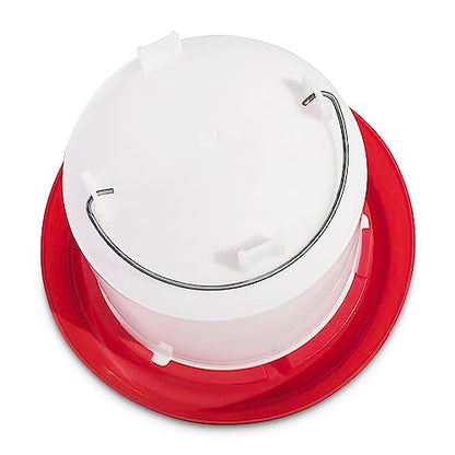 Chicken Waterer 1.5-Gallon Metal Handle Poultry Drinker | Large Capacity Poultry Waterer | for Chickens, Ducks, Baby Chicks, Chickens, Turkeys and More - size: 1.5 Gallon