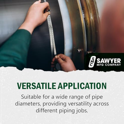 Sawyer Mfg Company Pipe Tape – Compact, Portable Tool for Fieldwork – Durable, Quick & Easy to Use – Standard Inches for Outside Diameter (Up to 79") – Hundredths Measurements (Up to 25.20")
